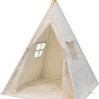 Weißes Tipi Zelt Alba für Kinder zum Spielen und Verstecken im Kinderzimmer.