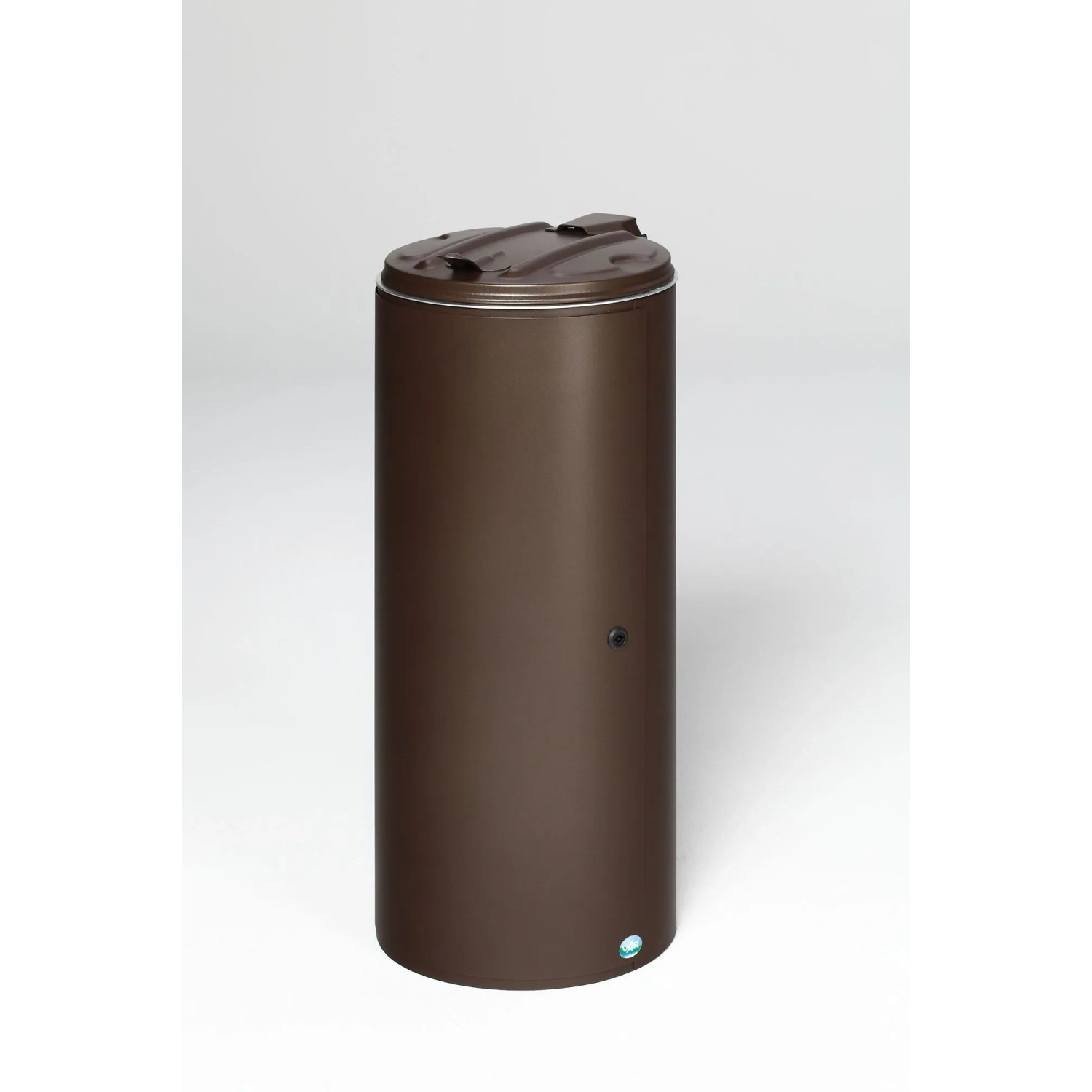 PROREGAL Abfallsammler Mit Einflügeltür Doppelbart Schloss 80 Liter HxBxT 89,5 x 39 x 39 cm Verzinkter Stahl Braun