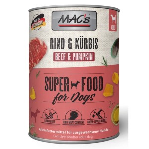 Mac's Hunde-Nassfutter Rind und Kürbis 800 g