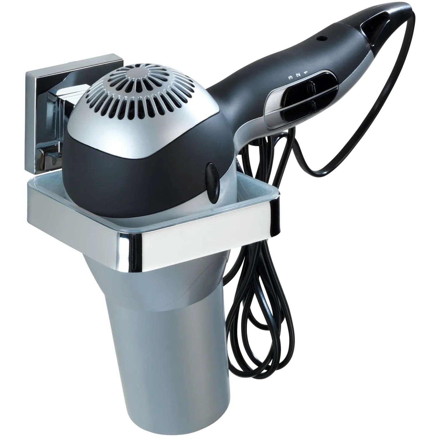Wenko Vacuum-Loc® Haartrocknerhalter Quadro Edelstahl