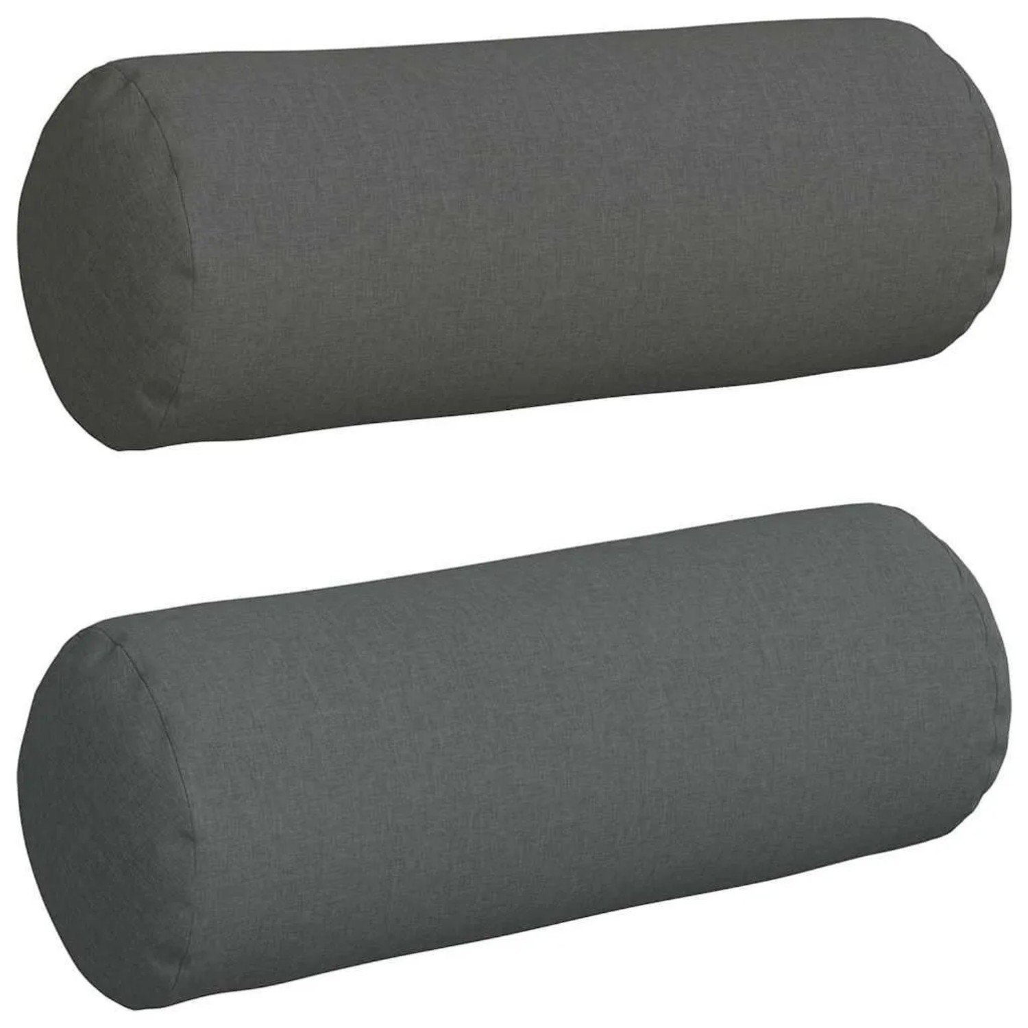 vidaXL Bolsterkissen 2 Stück Dunkelgrau Ø 25 x 70 cm Stoff 42014312