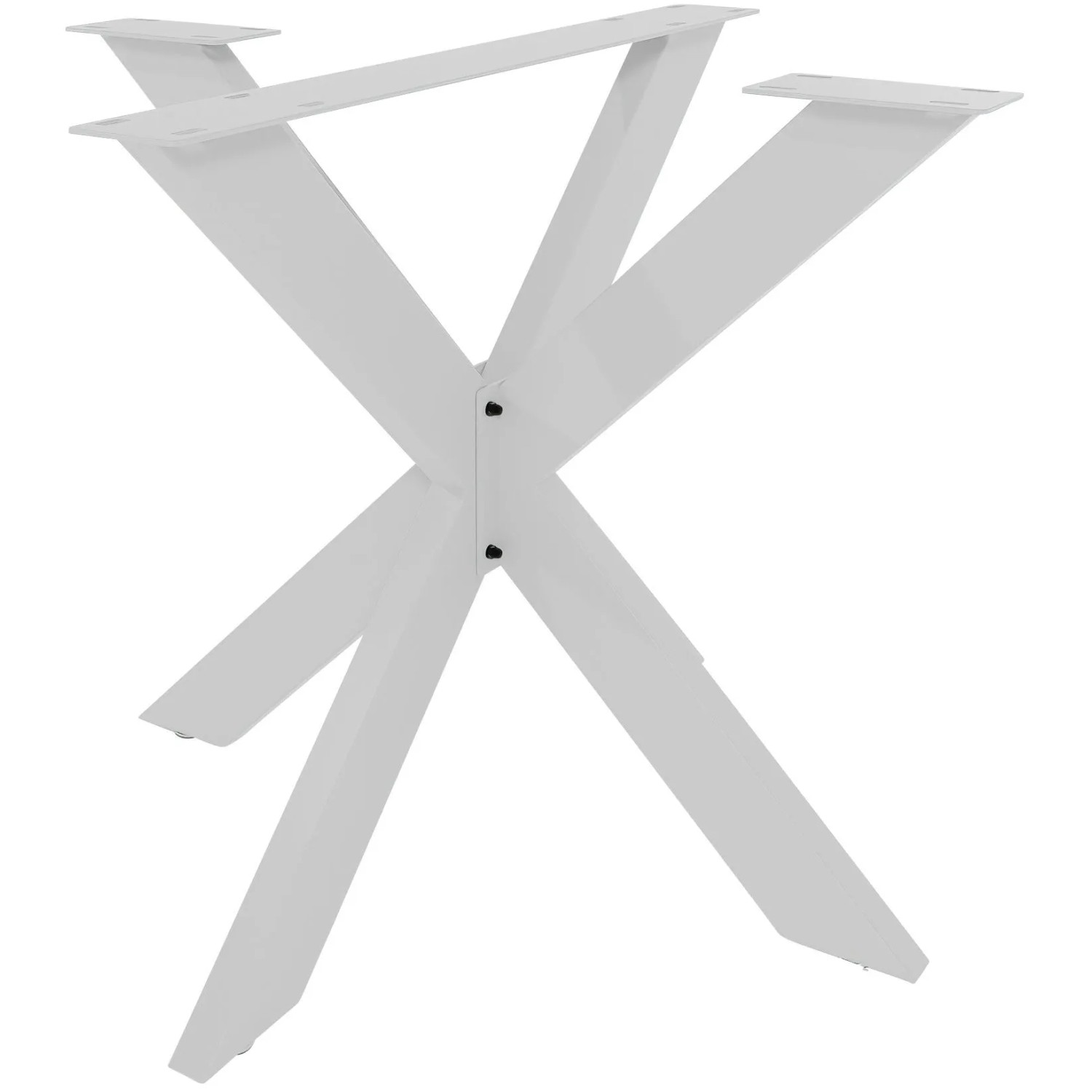 DELUKE Tischgestell Metall KRYT Weiß Tischbein Tischkufe Für Holztisch Esstisch Schreibtisch 71x85x85cm