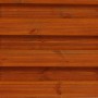 Teakfarbener Sichtschutzzaun Goch, Anschluss-Element 180/90x90cm aus lasiertem Holz.