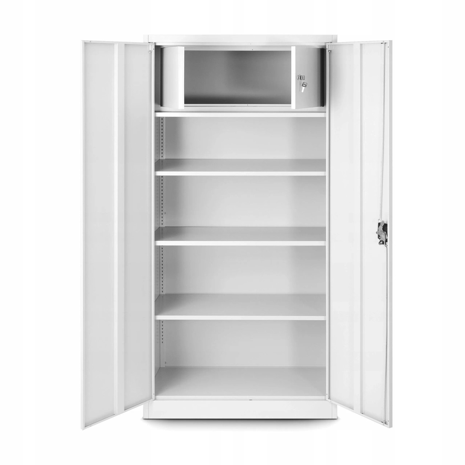 JAN NOWAK Aktenschrank mit Geheimfach TOMASZ 185 x 90 x 45 cm Weiß