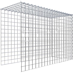 Gabiona Anbaukorb Typ 4, 70x100x40 cm, Maschenweite 5x5 cm, aus verzinktem Drahtgitter.