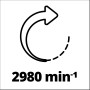 Symbol für 2980 Umdrehungen pro Minute des Einhell Doppelschleifers TC-BG 150.