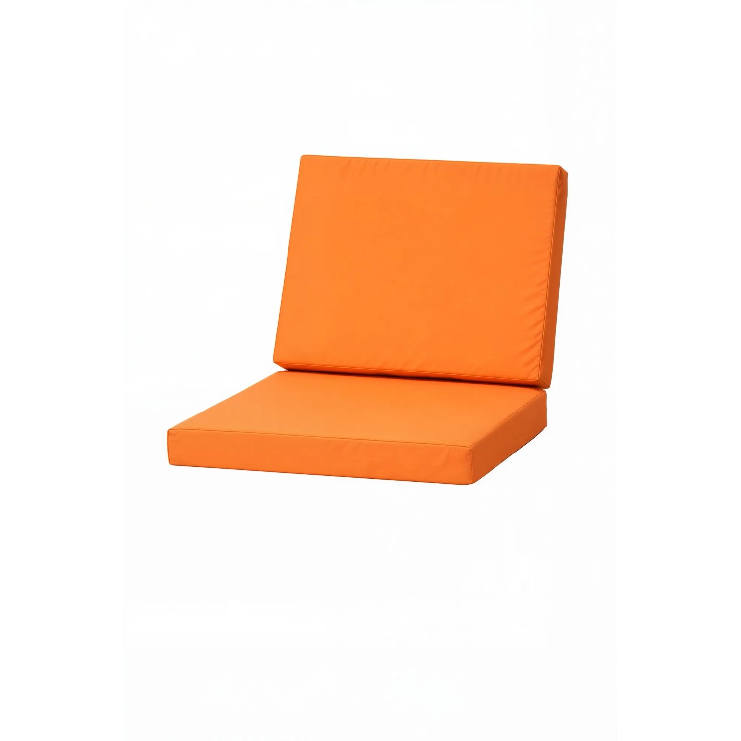 Setgarden Flat 2er Set Sitzkissen für Polyrattan Sessel 50x52x7 Sitz + 50x56 cm Rückenlehne 1tlg Orange