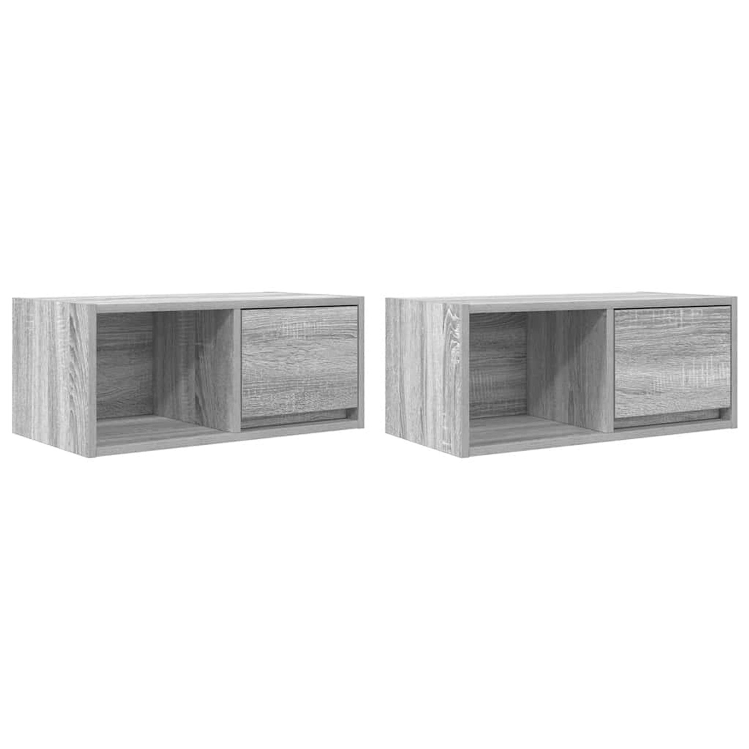 vidaXL TV-Schränke 2 Stk Grau Sonoma 60x31x25,5 cm Holzwerkstoff 861447 günstig online kaufen
