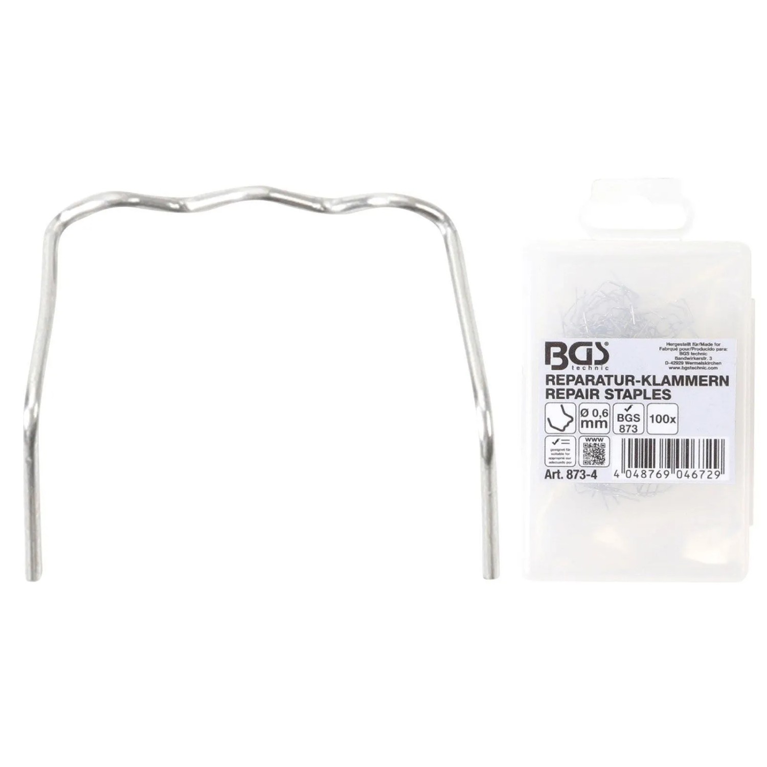 BGS Reparatur Klammern L Form Ø 0 6 Mm 100Tlg  873 4
