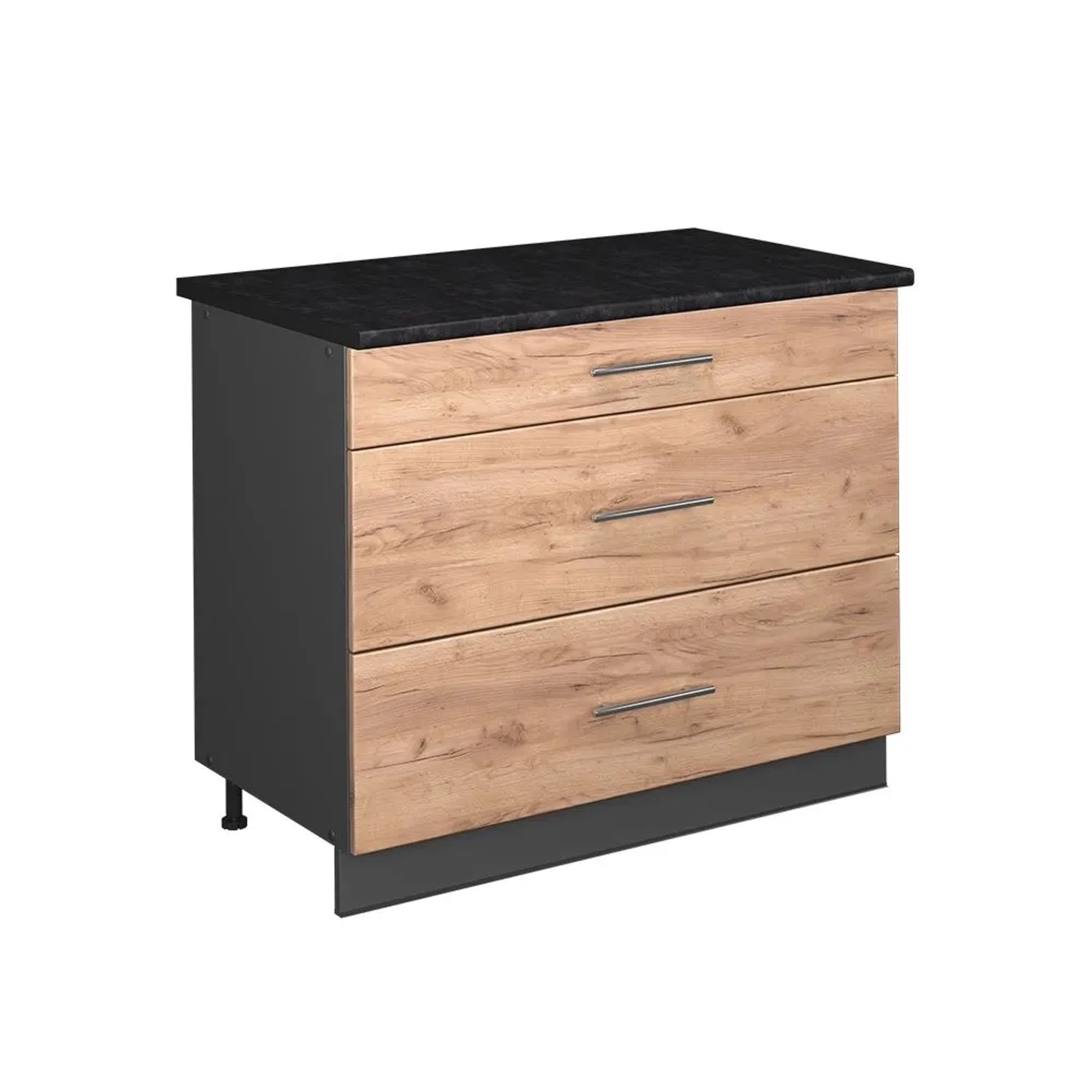Vicco Küchenunterschrank Fame-Line Goldkraft Eiche/Anthrazit 100 x 82 AP Anthrazit Art Nr 62015