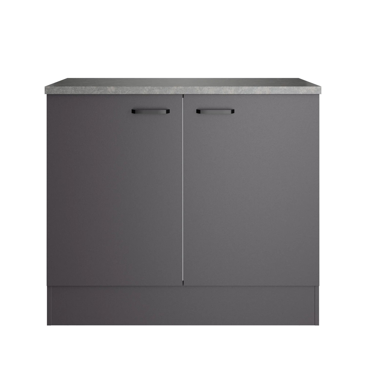 OPTIFIT Spülenunterschrank Kiel420 100 x 88 x 60 cm Anthrazit Matt mit 2 Türen