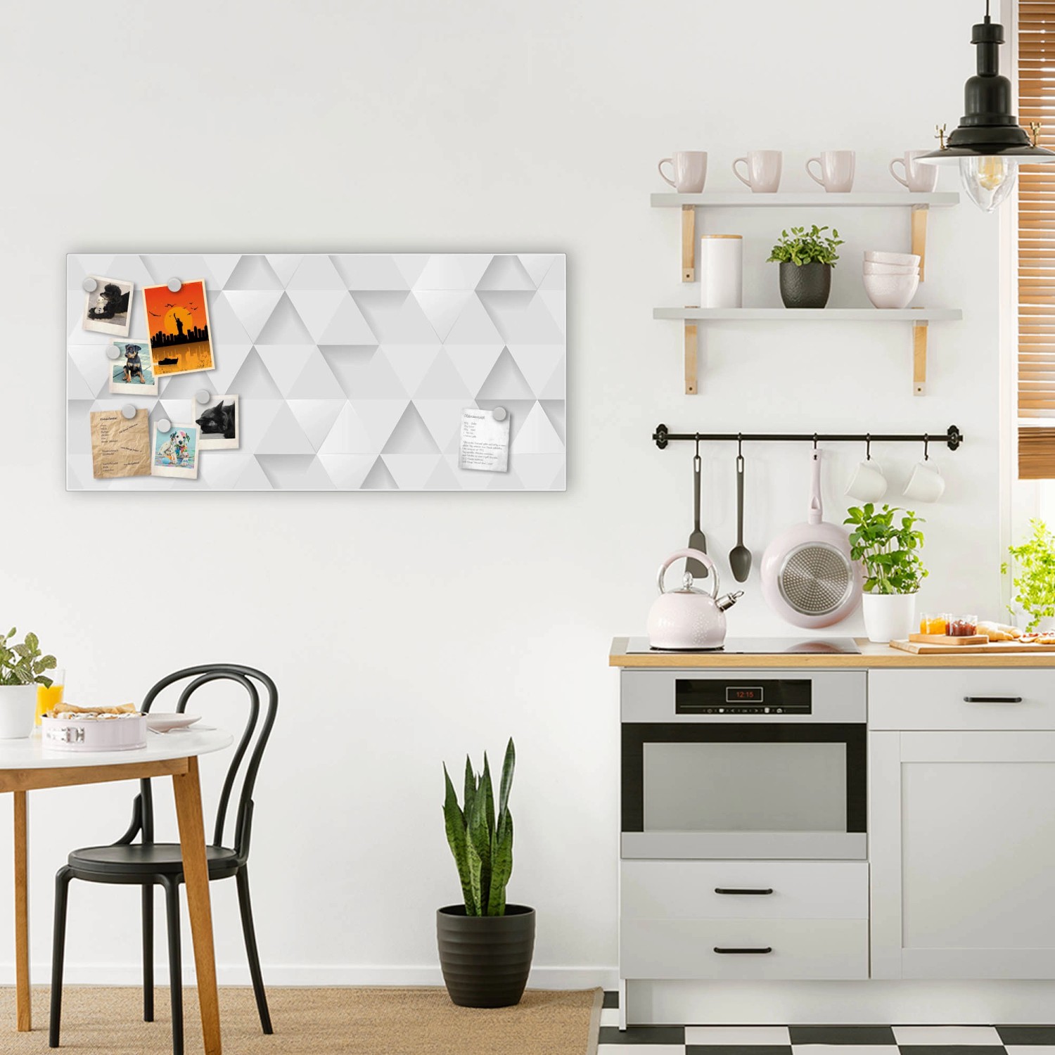 Banjado Glas Magnettafel - 45x30cm Magnetwand Als Memoboard Für Küche & Büro