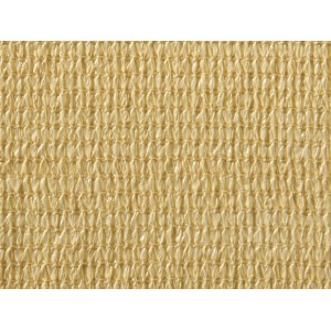 Beiges Sun City Sonnensegel Dreieck aus HDPE, 500x500x500 cm, Detailansicht des Materials.