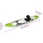 vidaXL SUP-Board-Set Aufblasbar Grün 330x76x10 cm 93387_12