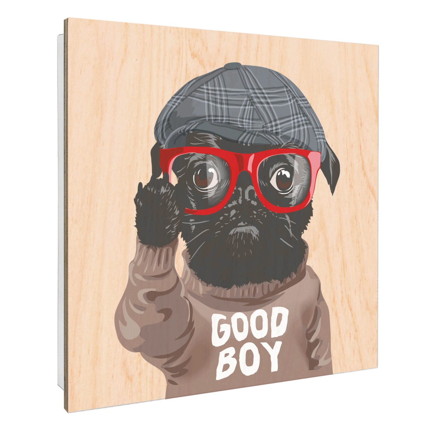 Banjado Großer Schlüsselbox Holz 30x30cm Weiß Scharnier Rechts 50 Haken Sch günstig online kaufen