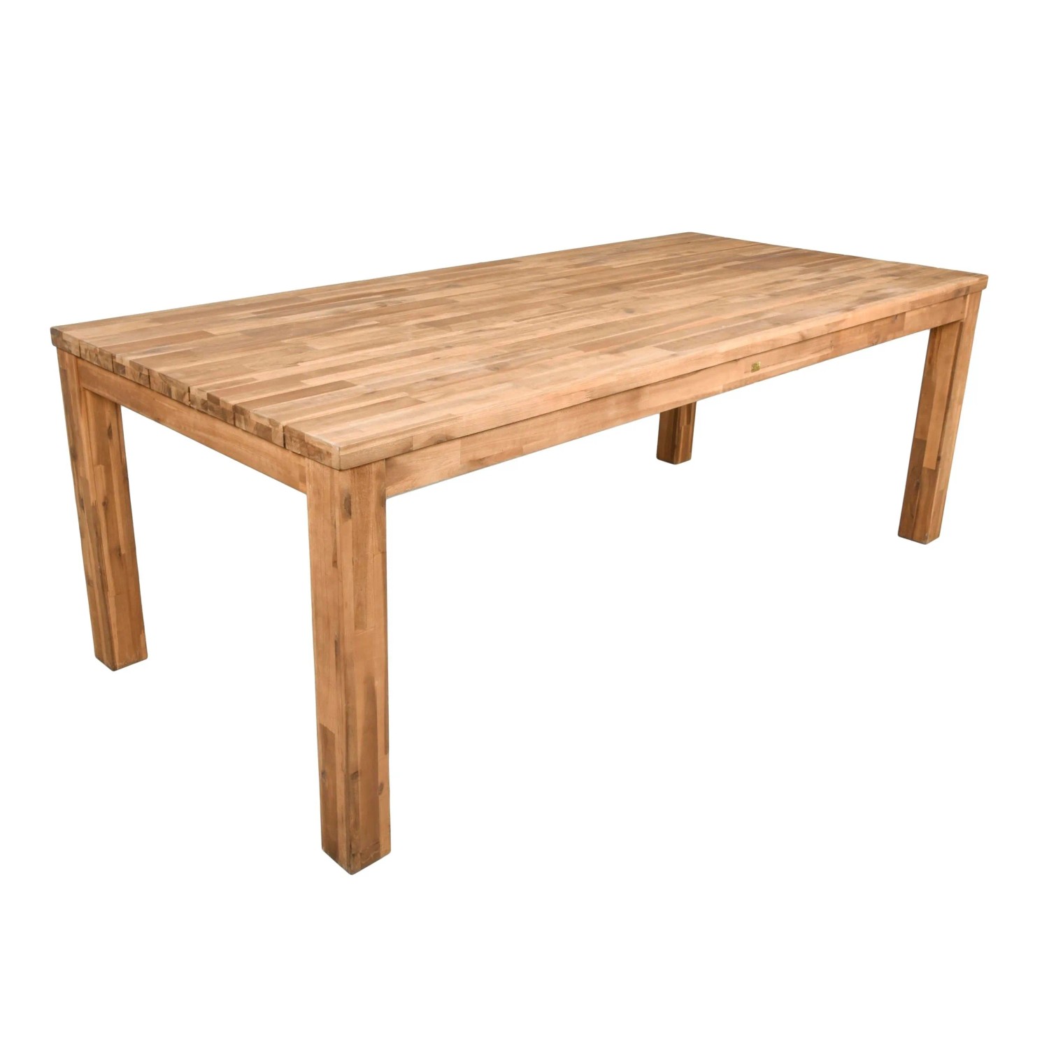 DELUKE Gartentisch BOSTON Akazie AkazienBraun 220x100x78cm Terrassentisch Wetterfest Outdoor Tisch