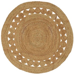 vidaXL Teppich Natur Ø 150 cm Jute 42010801
