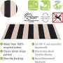 Wenko Badematte Kasi mit Blockstreifen, aus recycelter Baumwolle, 50x80 cm.