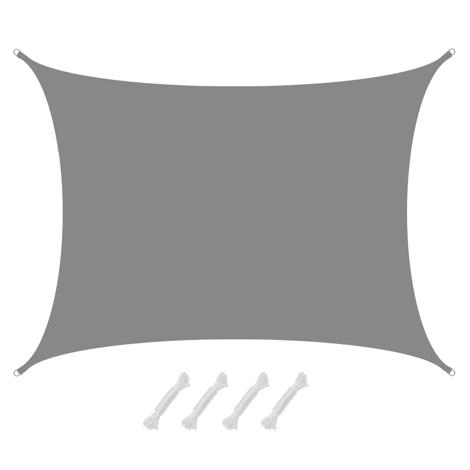 AMANKA Polyester Sonnensegel Wasserdicht - 6 x 5 m Rechteckig Grau