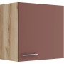 OPTIFIT Bari407 Küchen-Hängeschrank, 60 cm, Rostrot/Wildeiche Dekor mit Edelstahlgriff.
