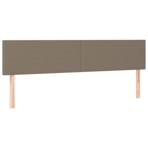 vidaXL LED Kopfteil Taupe 180x5x78/88 cm Stoff 3121350