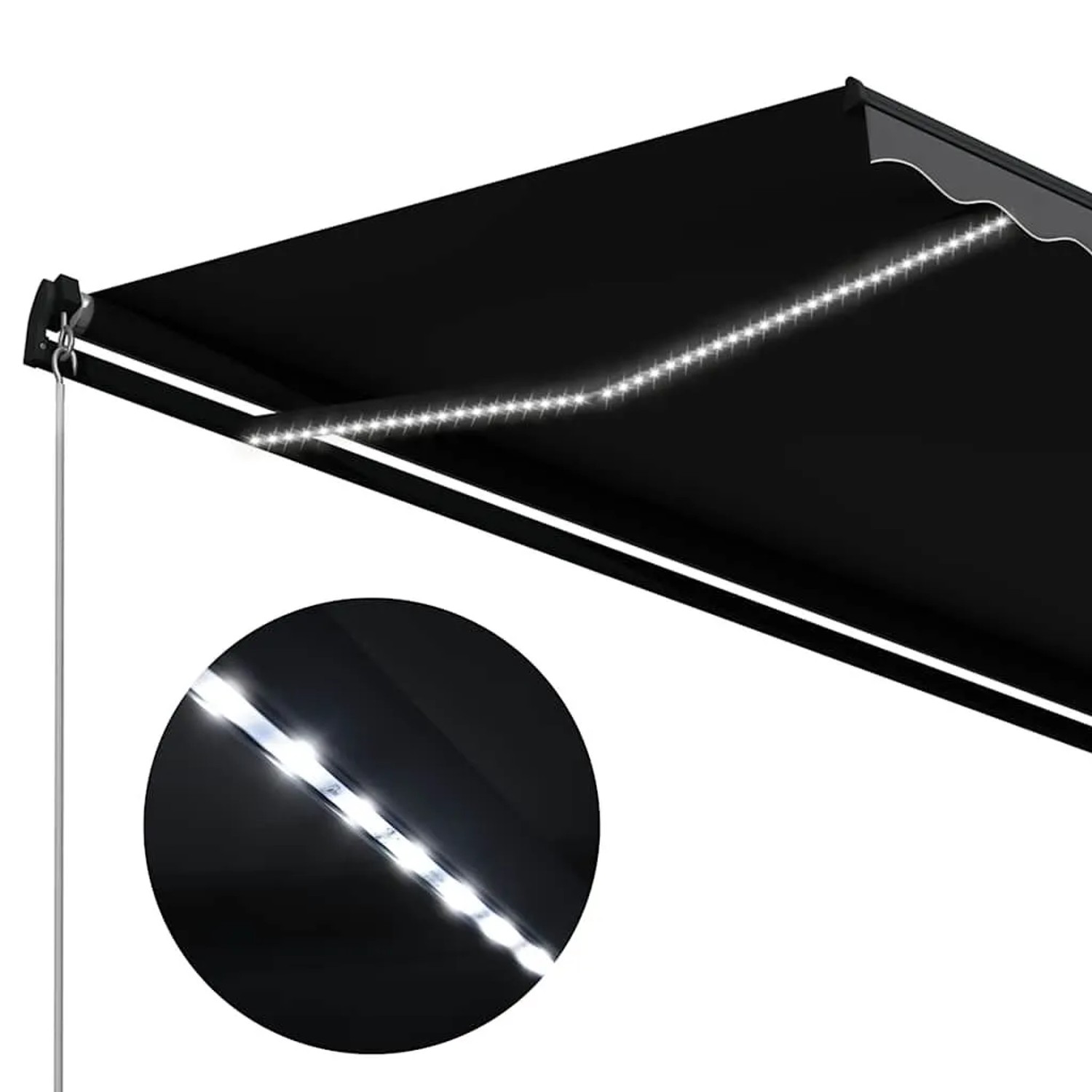 vidaXL Markise Manuell Einziehbar mit LED 350x250 cm Anthrazit 3051244_6