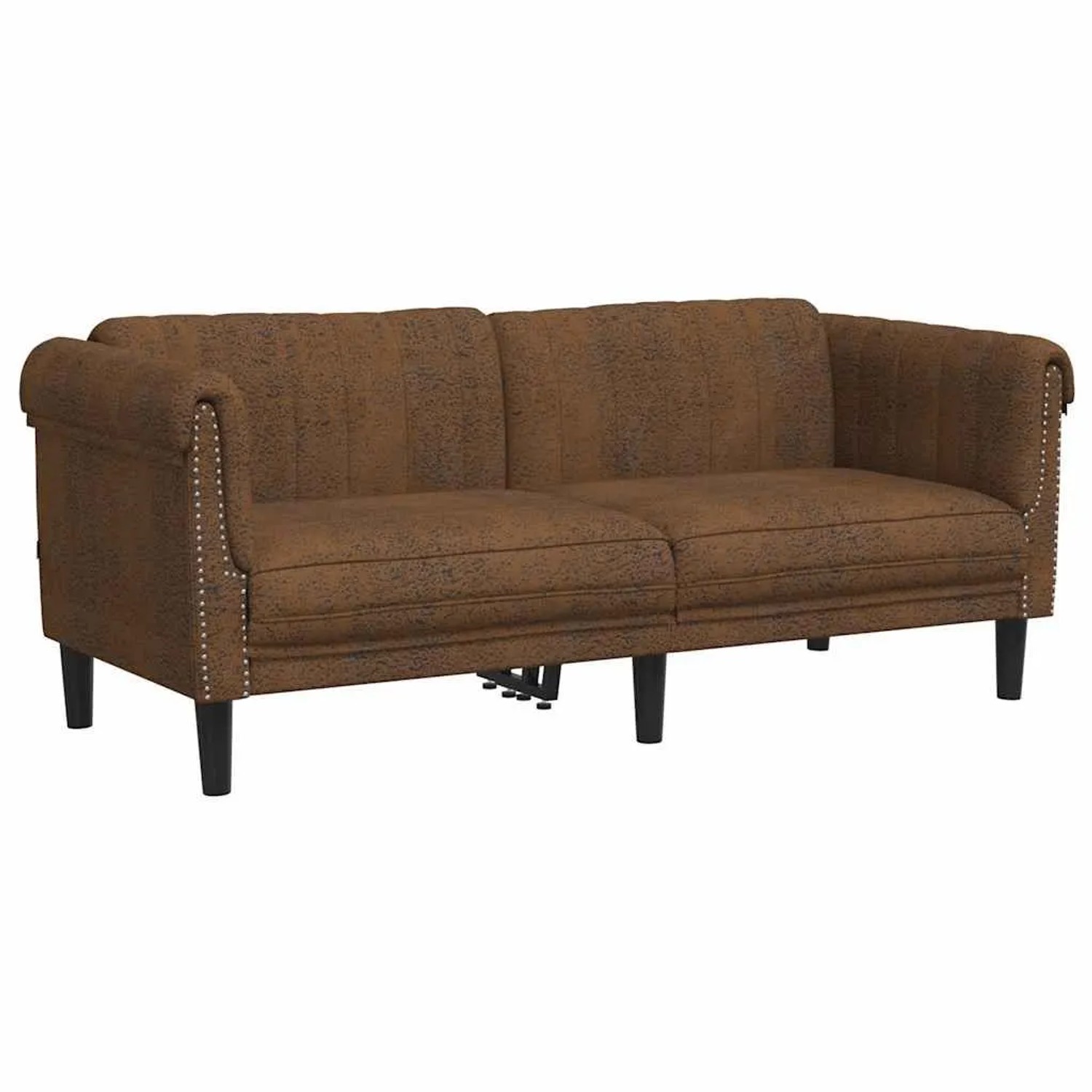 vidaXL 2-Sitzer Sofa Braun Kunstleder Wildleder-Optik 372584