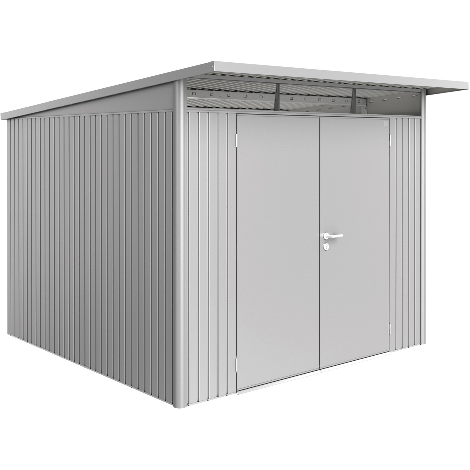 Biohort Metall-Gerätehaus AvantGarde Gr. A7 silber-metallic Doppeltür günstig online kaufen