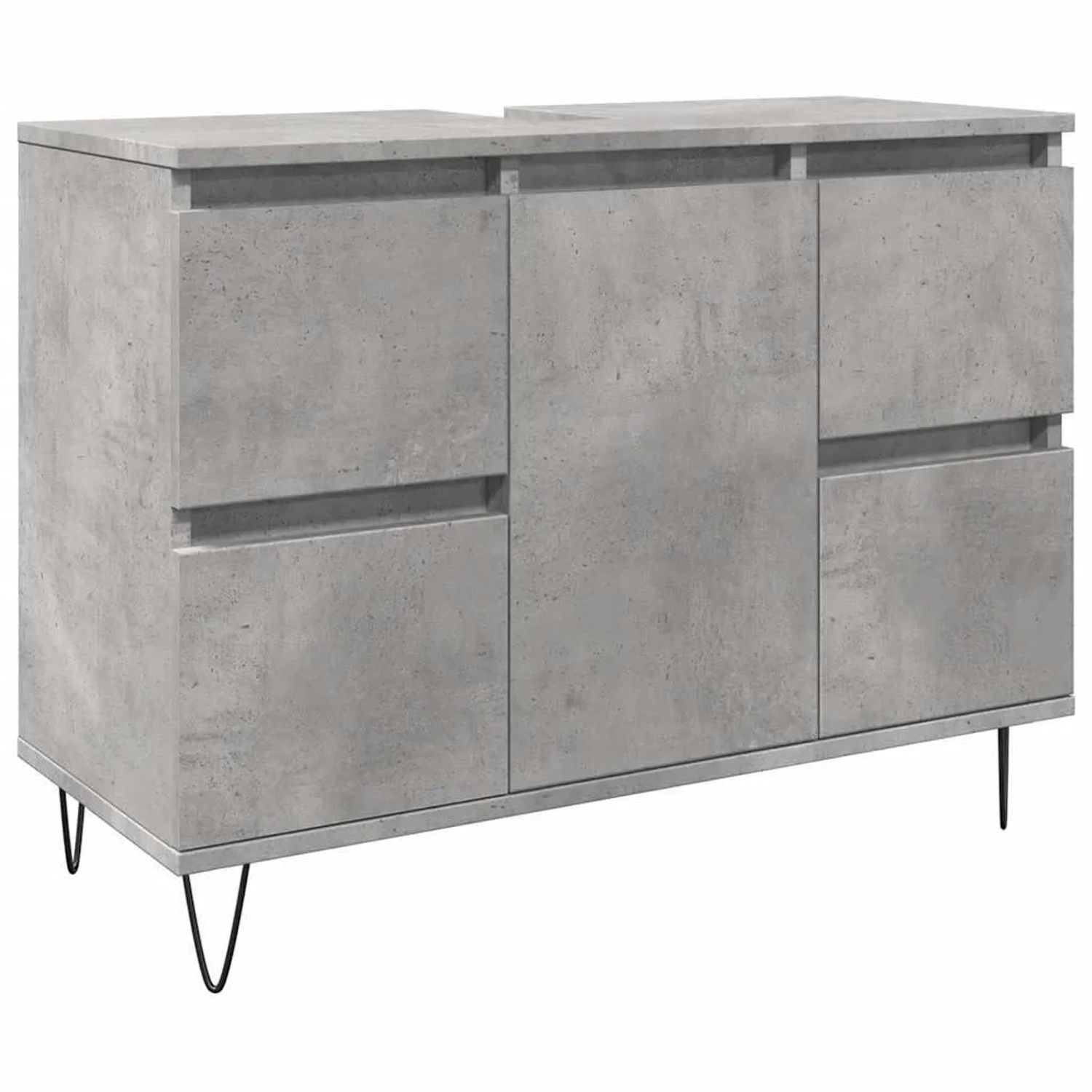 vidaXL Badschrank Betongrau 80x33x60 cm Holzwerkstoff 857234