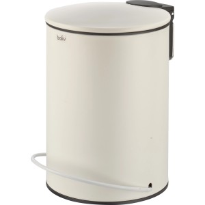 Weißer baliv Kosmetikeimer (3 l) mit Tretfunktion für Bad & WC.