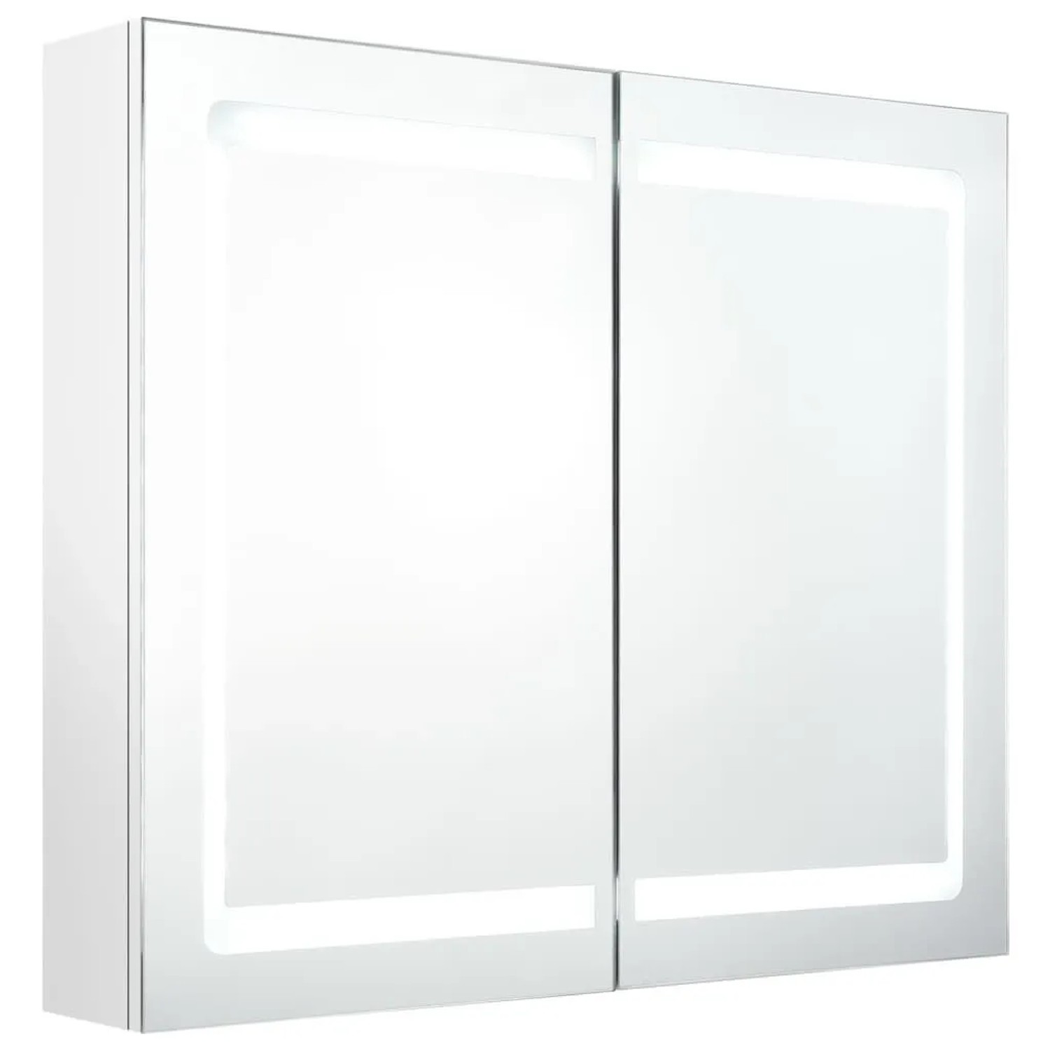 vidaXL LED-Spiegelschrank fürs Bad Glänzend Weiß 80x12x68 cm 326517 günstig online kaufen