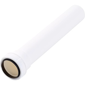 Weißes Verlängerungsrohr aus Kunststoff, 40 mm Durchmesser, für Siphonverlängerung.