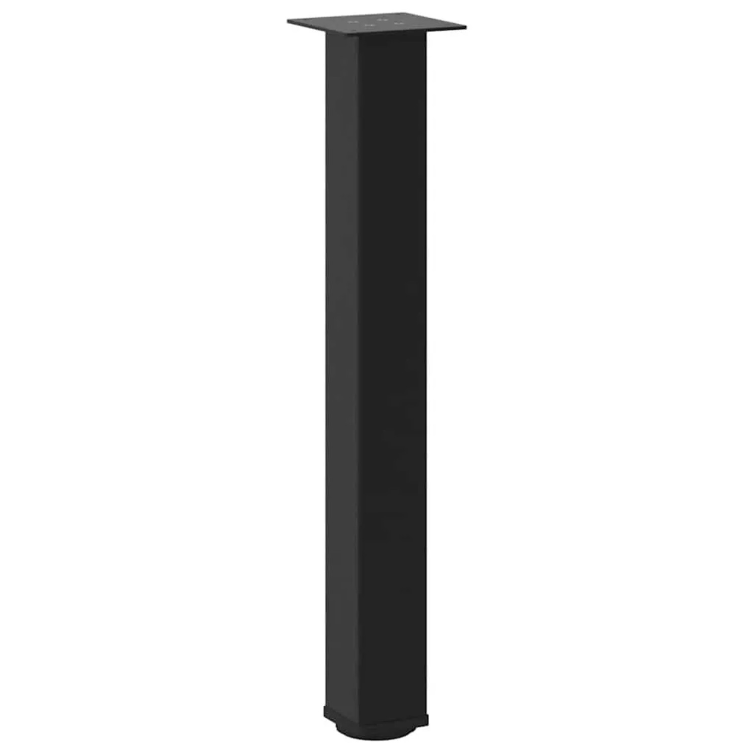 Schwarzes vidaXL Konsolentischbein aus Stahl, 72-74 cm hoch, 4er-Set.