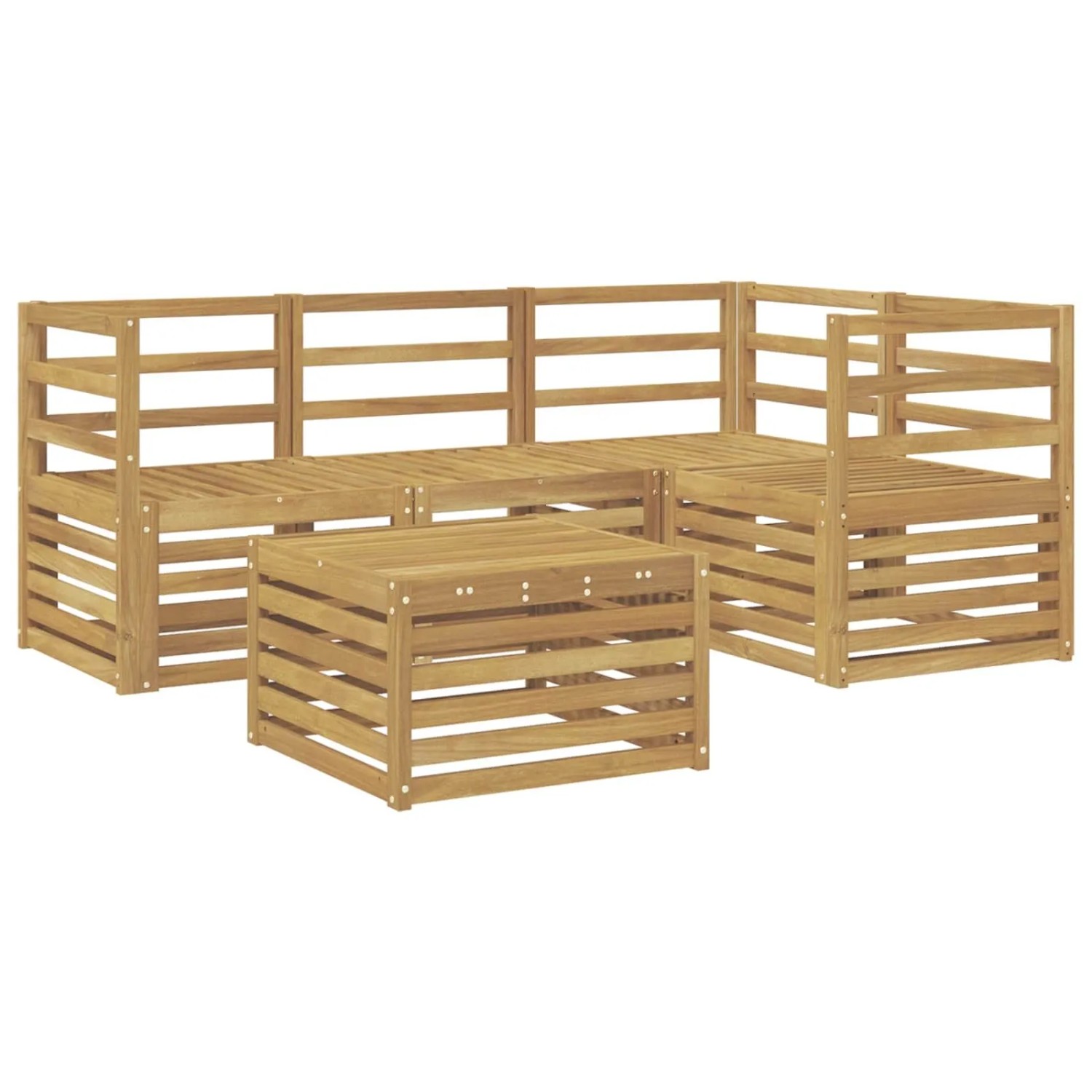 vidaXL Outdoor-Sofagarnitur 5-Tlg Weiß 59 x 59 x 37 cm 3391774
