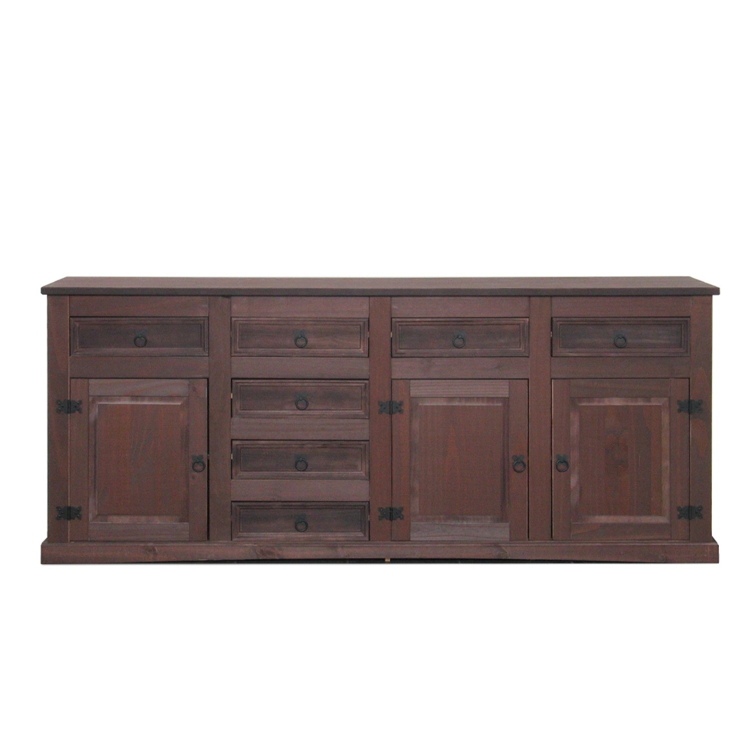 ebuy24 New Mexico Sideboard mit 7 Schubladen und 3 Türen Kolonial Gebeitzt Wachs