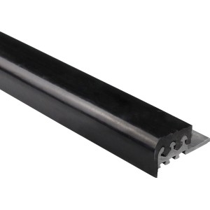 Schwarzes Treppenprofil aus PVC, 10 mm x 0,9 m, für Fliesenschienen.