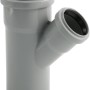 Marley HT-Einfachabzweig DN 90/50, 45 Grad, für Abwasserleitungen im Gebäude, grau.