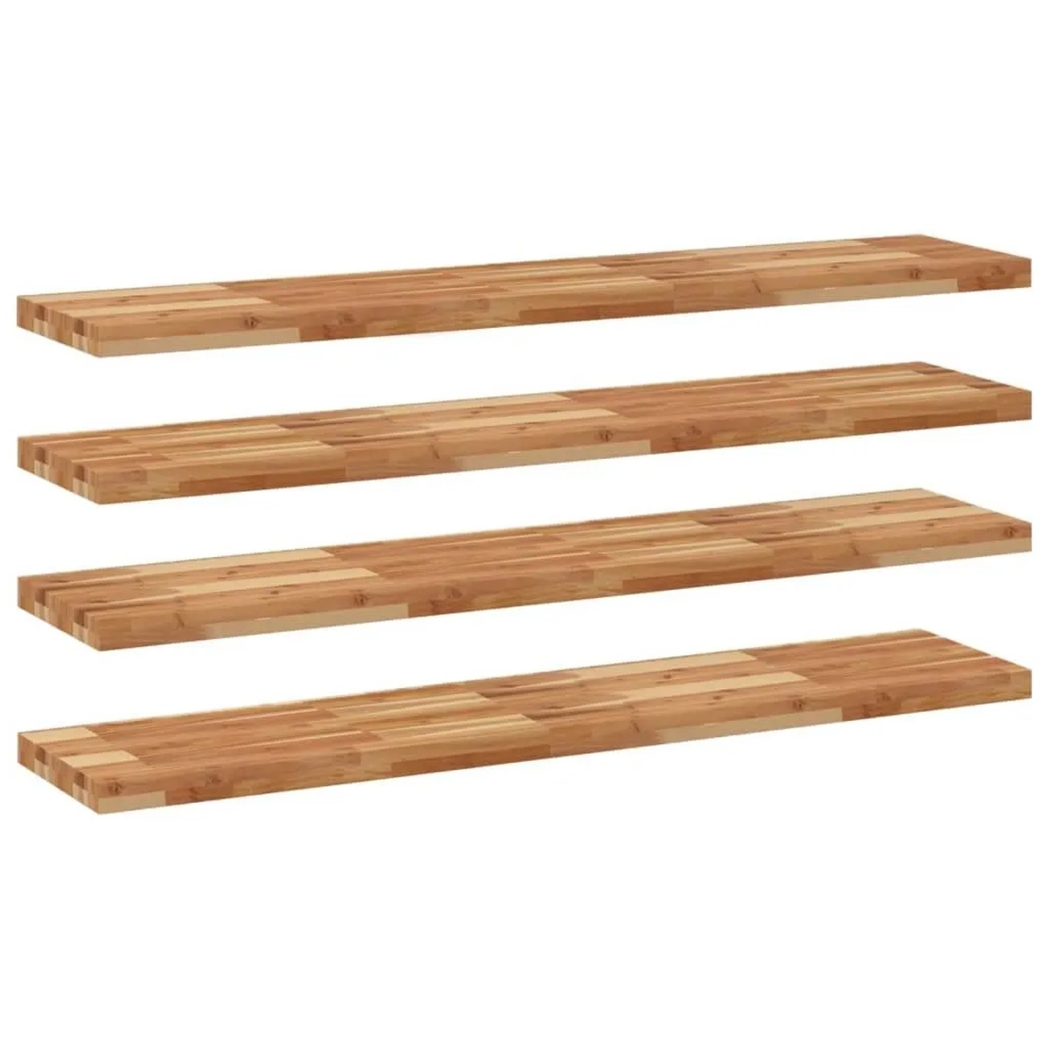 vidaXL Schweberegale 4 Stk 160x30x4 cm Massivholz Akazie Ölbehandelt 3279630