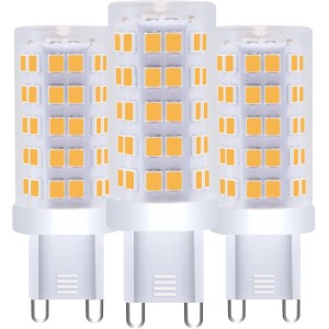 3er Set G9 LED Leuchtmittel, 4,7W, warmweiß, für Zylinderleuchten & Dunstabzugshauben.