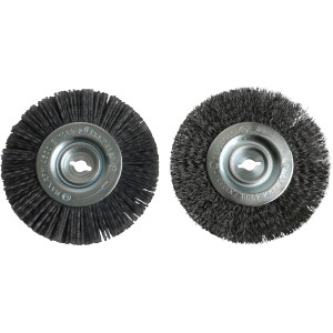 Texas WR140: Zwei Bürstenköpfe (Stahl, Nylon) für die Elektro-Unkrautsbürste, Gartenhandgerät.