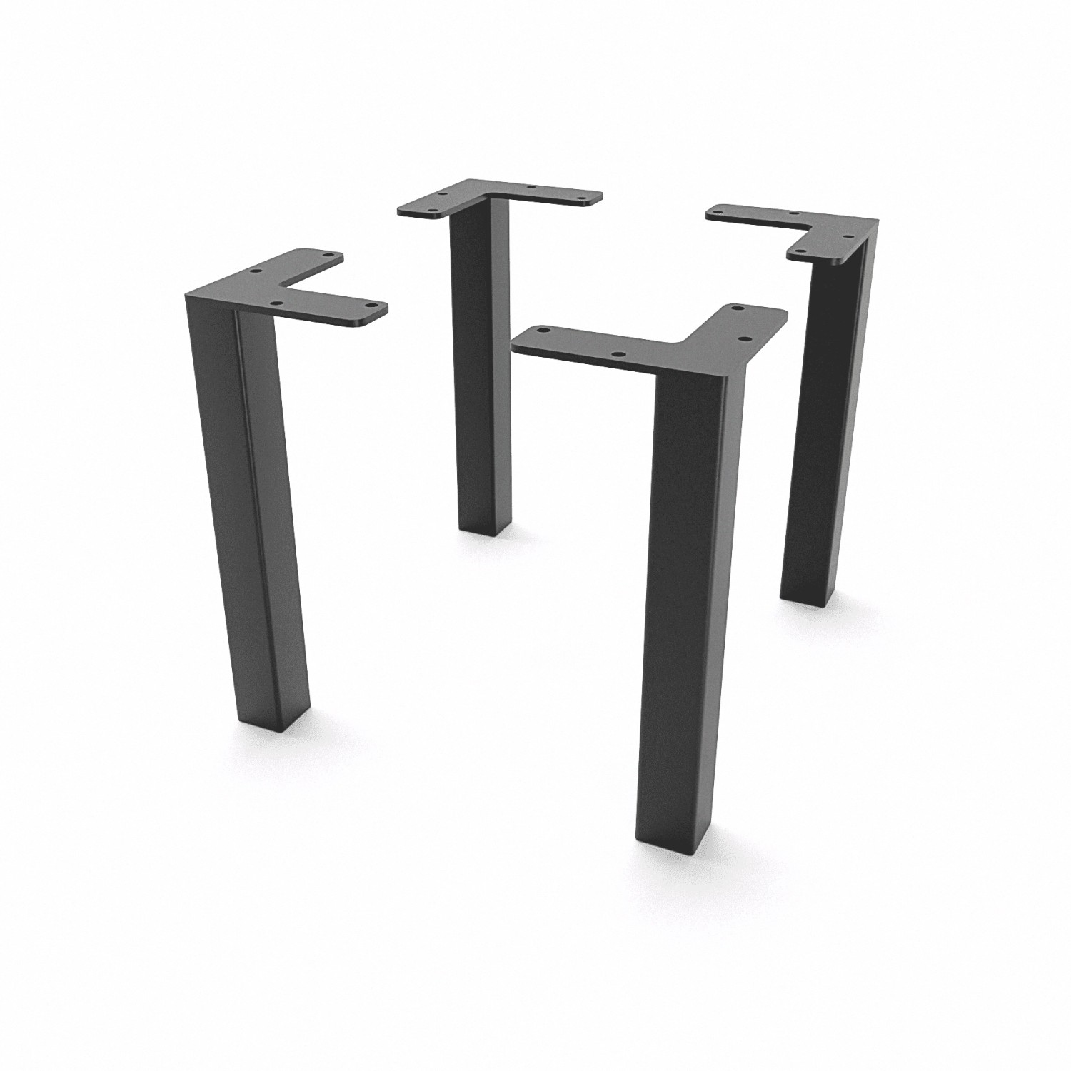 HEVVA Möbelfüße LUZERN Schwarz 20 cm Hoch 4er Set