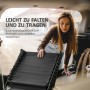Outsunny Sonnenliege Klappbar Gartenliege mit Kopfkissen bis 120 kg Schwarz_4
