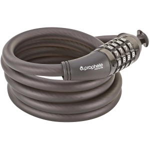 Prophete Spiralkabelschloss mit 4-Zahlen-Kombination für Fahrräder.