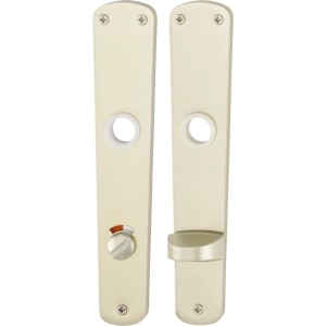 AnsaPro Langschilderpaar Iller, Alu Neusilber, für Zimmer-/WC-Türen.