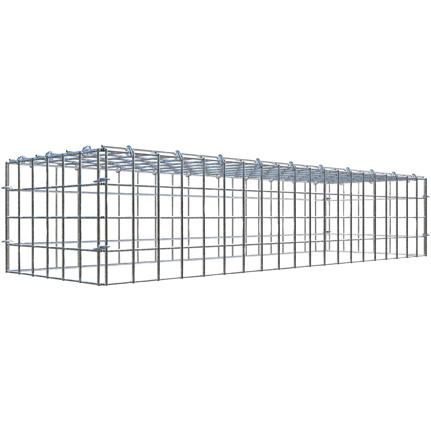 Gabiona C-Ring-Gabione-Anbaukorb Typ 3 20 x 100 x 30 cm Maschenw 5 x 5 cm