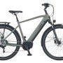 Prophete Trekking E-Bike Entdecker 4.0, moosgrau-schwarz, 28 Zoll Herrenrad mit Mittelmotor.