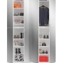 Weißer Inn.Furn Schuhschrank mit Spiegeltüren, Teil der SystemX Garderobe. Praktische Flurmöbel.