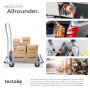 Tectake Plattformwagen, klappbar, mit Kartons beladen. Ideal für Umzug, Haushalt, Werkstatt.