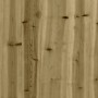 Gartenhocker aus imprägniertem Kiefernholz, Lattenstruktur.