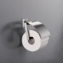 Spirella Toilettenpapierhalter Nyo-Steel Brushed mit Deckel, Edelstahloptik.